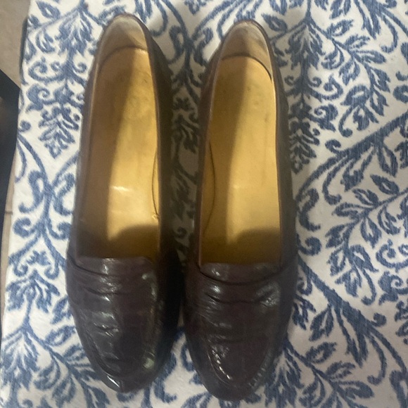 Ralph Lauren vintage brown alligator golf shows, size 10B - Picture 1 of 2